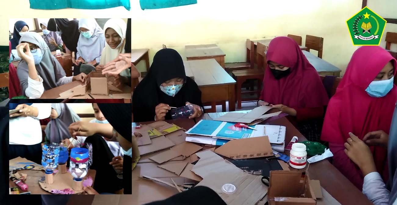 Kegiatan Anak Gaspol MTsN 5 Serang, Berkreasi dengan Barang Bekas