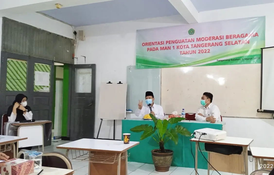 Kepala Kantor Kemenag Tangsel Tutup Kegiatan Orientasi Penguatan Moderasi Beragama di MAN 1 Tangsel