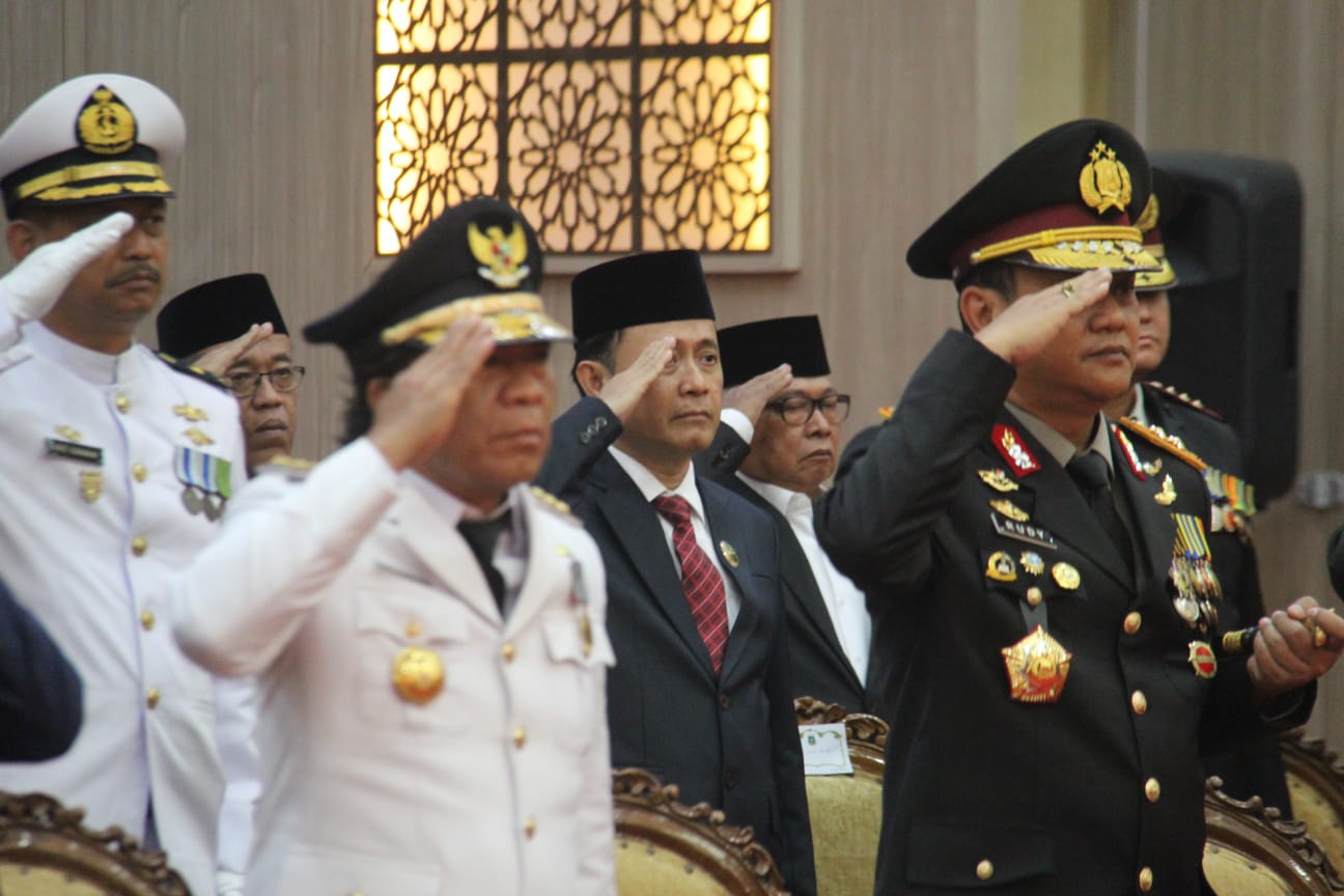 Kakanwil Kemenag Banten Ikuti Upacara HUT ke 77 Kemerdekaan RI Secara Virtual di Pendopo Gubernur Banten