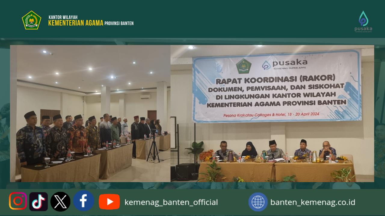 Kakanwil Kemenag Banten Membuka acara Rapat Koordinasi