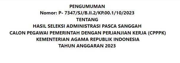 Pengumuman CPPPK